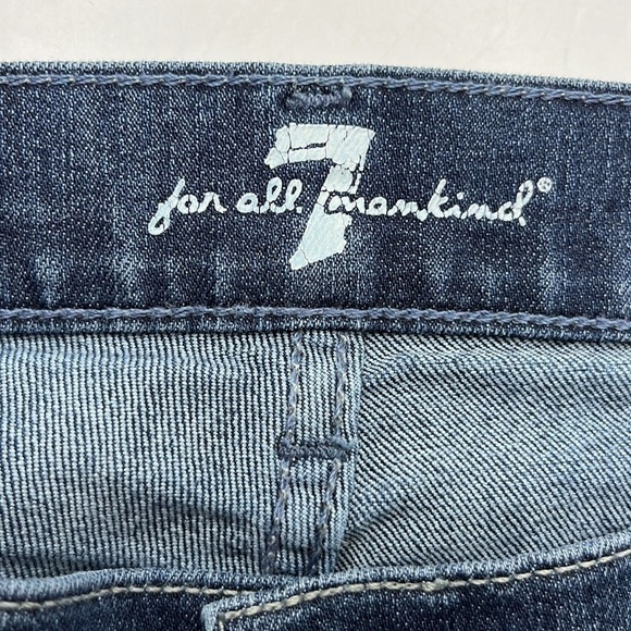 7 For All Mankind Gwenevere Mid Rise Skinny Size 26 - Picture 8 of 16